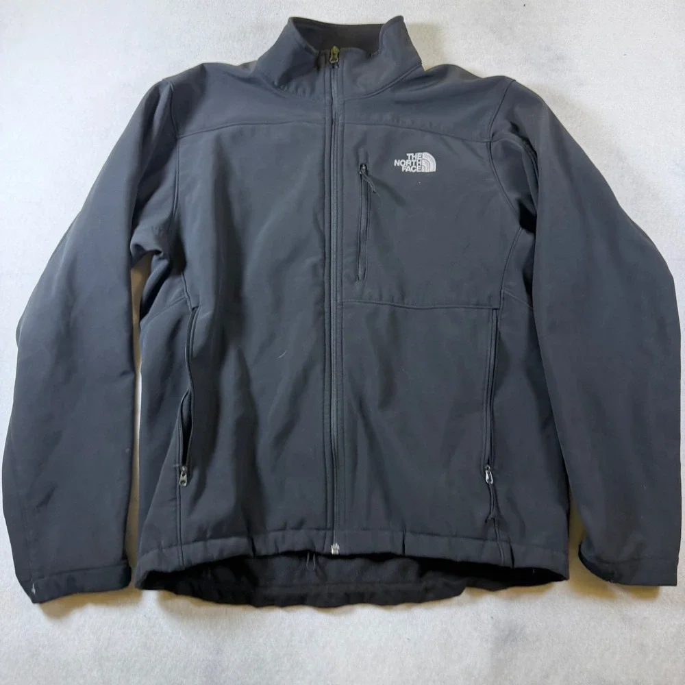 The North Face Mens Apex Bionic Softshell Jacket Black Full Zip Large L NF00C794